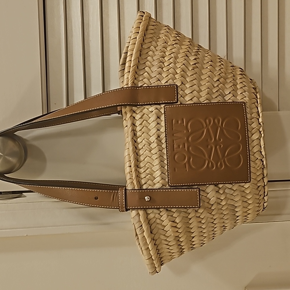 Loewe rattan basket bag small